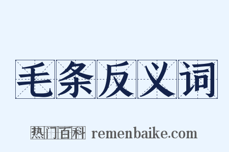 毛条反义词是什么意思的图片